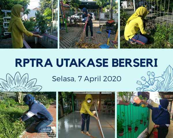 Kegiatan Piket Dan Monitoring Pengelola RPTRA Kelurahan Utan Kayu Selatan 7 April 2020