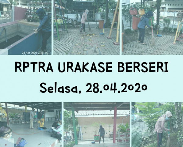 Kegiatan Piket Dan Monitoring Pengelola RPTRA Kelurahan Utan Kayu Selatan 28 April 2020