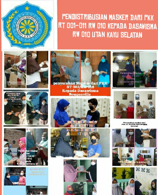 Pendistribusian Masker RW 10 Kelurahan Utan Kayu Selatan