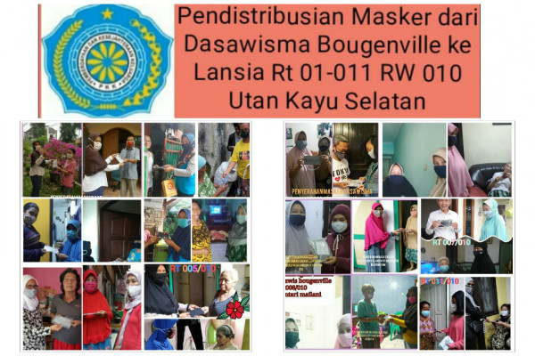 Pendistribusian Masker RW 10 Kelurahan Utan Kayu Selatan