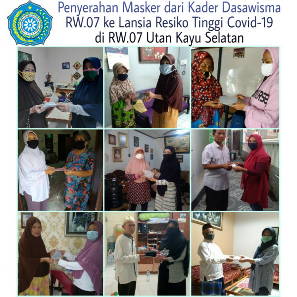 Pendistribusian Masker RW 07 Kelurahan Utan Kayu Selatan