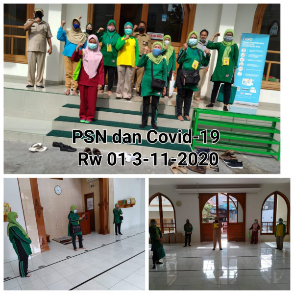 Koar-koar PSN dan Covid -19 Masjid Nurul Sahmah  bersama Kasie Kesra Kecamatan Matraman, Puskesmas Utan Kayu Selatan 2 dan Staf Kesra Kelurahan Utan Kayu Selatan