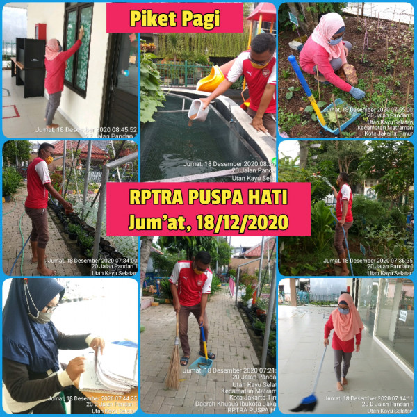 Piket dan Monitoring RPTRA Utakase Berseri dan Puspa Hati