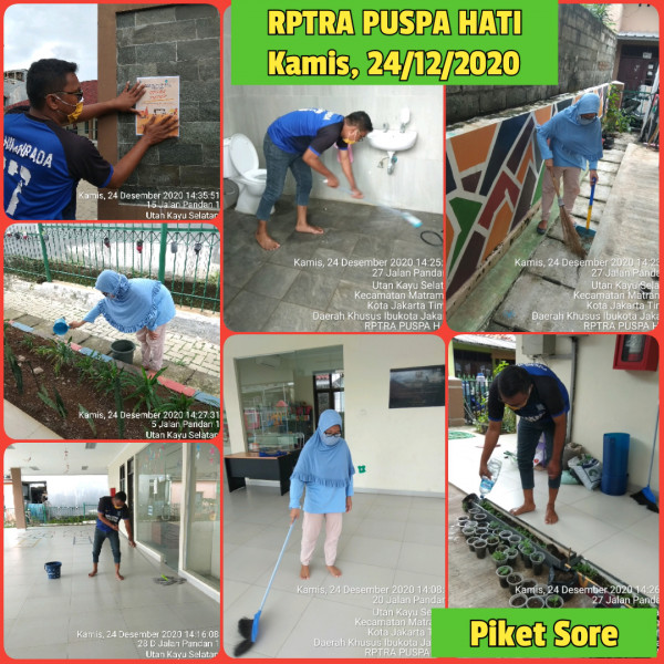 Piket dan Monitoring RPTRA Utakase Berseri dan Puspa Hati