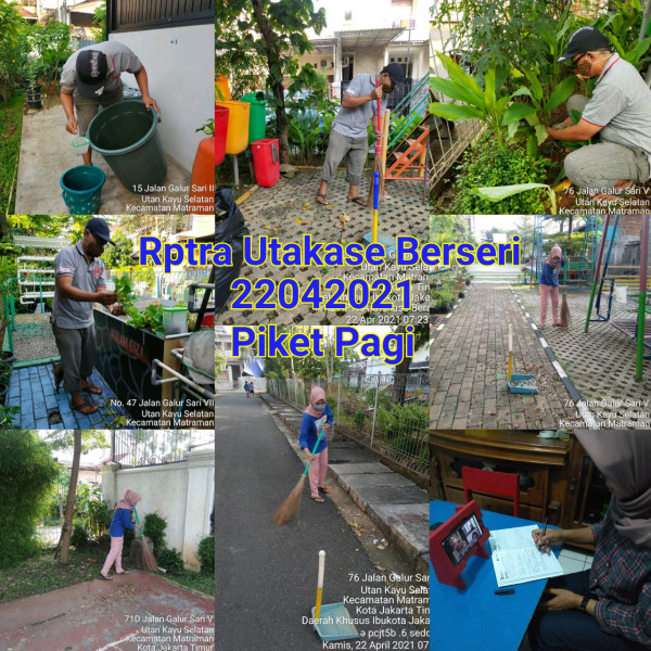 RPTRA Utakase_22 April_piket dan monitoring pagi