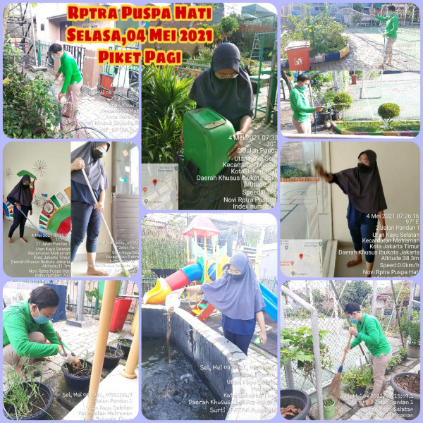 RPTRA Puspa Hati_04 Mei 2021_piket dan monitoring pagi