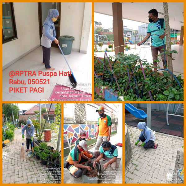 RPTRA Puspa Hati_05 Mei 2021_piket dan monitoring pagi