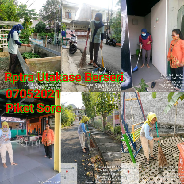 RPTRA Utakase Berseri_07 Mei 2021_piket dan monitoring sore