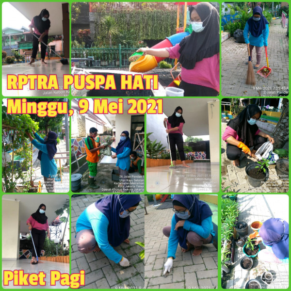 RPTRA Puspa Hati_09 Mei 2021_piket dan monitoring pagi 