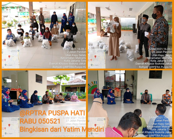 Pemberin Bingkisan untuk Anak-Anak Sanggar Genius_Rptra Puspa Hati_Yayasan Yatim Mandiri_05 Mei 2021