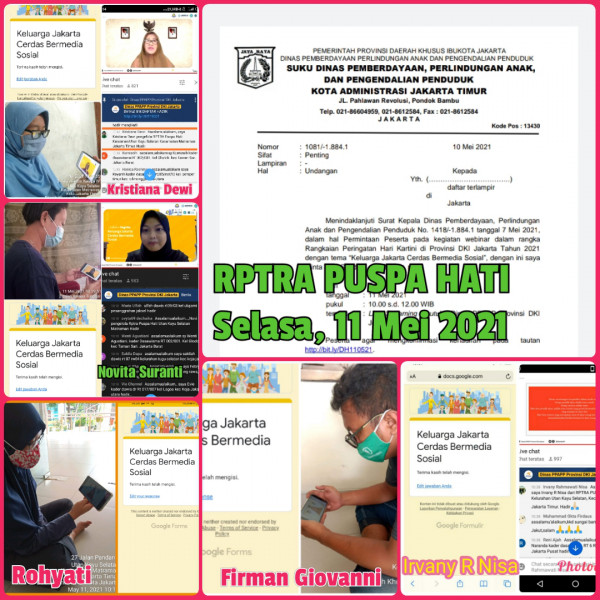 Rptra Puspa Hati_Webinar Keluarga Jakarta Cerdas Bermedia Sosial_11 Mei 2021