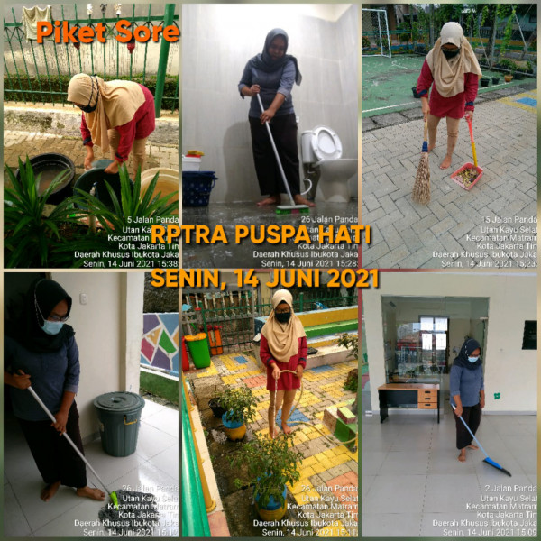 RPTRA Puspa Hati_14 Juni 2021_piket dan monitoring sore