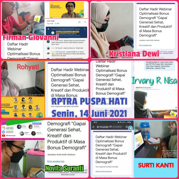 Webinar Optimalisasi Bonus Demografi_DPPAPP_Rptra Utan Kayu Selatan_14 Juni 2021