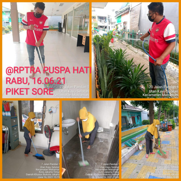 RPTRA Puspa Hati_16 Juni 2021_piket dan monitoring sore