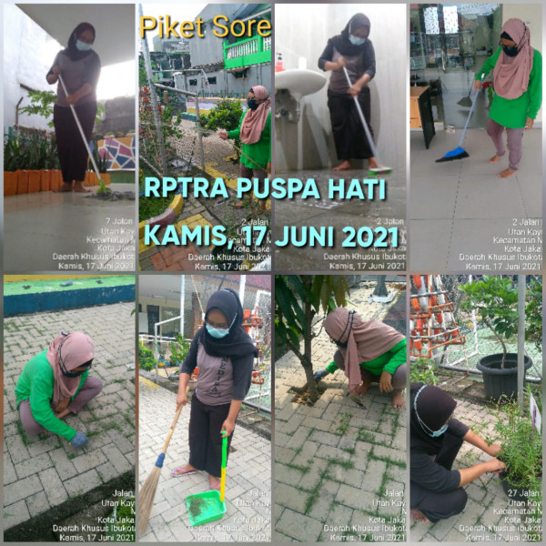 RPTRA Puspa Hati_17 Juni 2021_piket dan monitoring sore