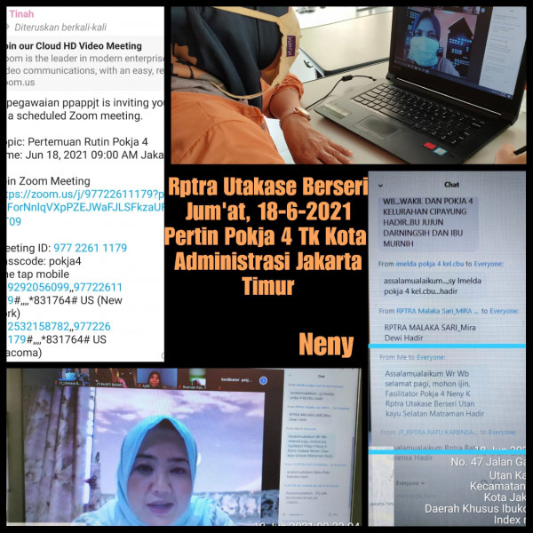 Pertin Pokja 4_Rptra Kelurahan Utan kayu Selatan_Zoom Meeting_18 Juni 2021