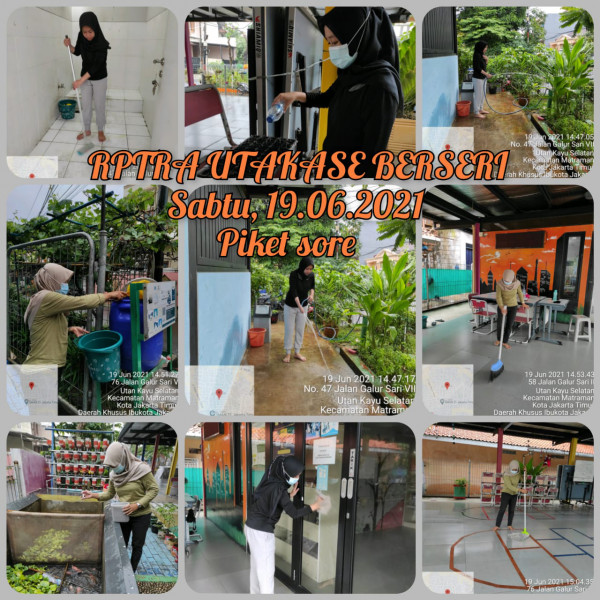 RPTRA Utakase Berseri_19 Juni 2021_piket dan monitoring sore