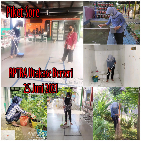 RPTRA Utakase Berseri_25 Juni 2021_piket dan monitoring sore