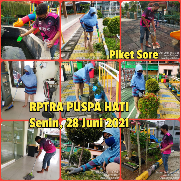 RPTRA Puspa Hati_28 Juni 2021_piket dan monitoring sore