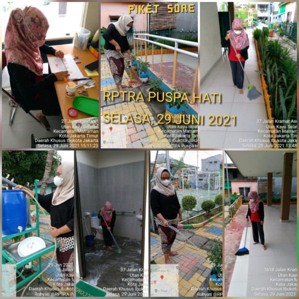 RPTRA Puspa Hati_29 Juni 2021_piket dan monitoring sore