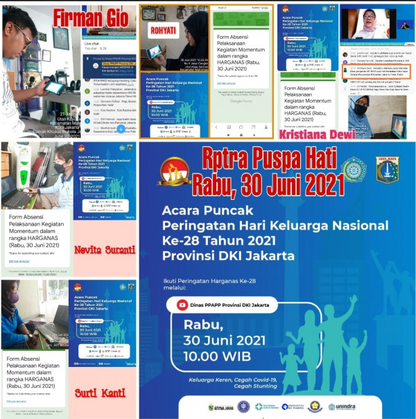 Webinar Acara Puncak Hari Keluarga Nasional_Rptra Kelurahan Utan Kayu Selatan_30 Juni 2021