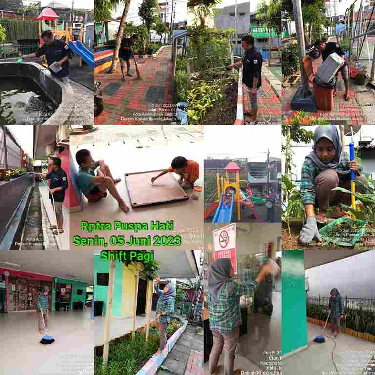 Piket Shift Pagi dan Shift Siang Pengelola RPTRA