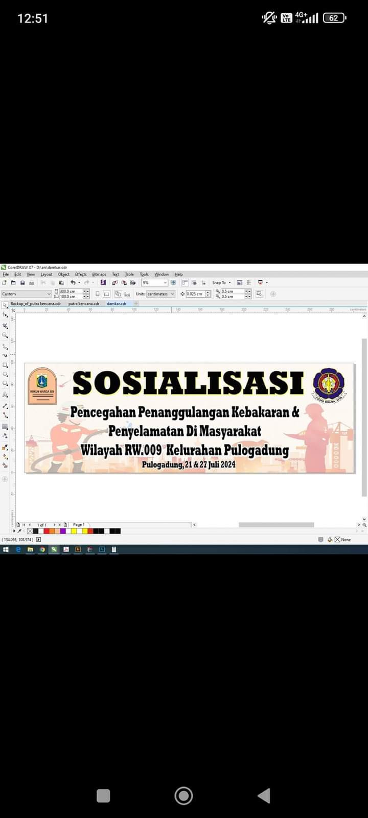 Wilayah RW.009 Sosialisasi Pencegahan  Penanggulangan Kebakaran & Penyelamatan di Masyarakat  Damkar Sektor Pulogadung