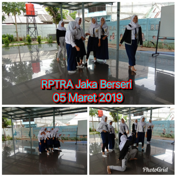 Latihan dance siswi SMPN 158 Jakarta