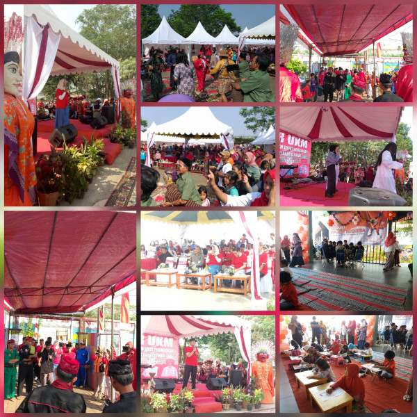 Bazar UKM, lomba dan karnaval kelurahan Pekayon