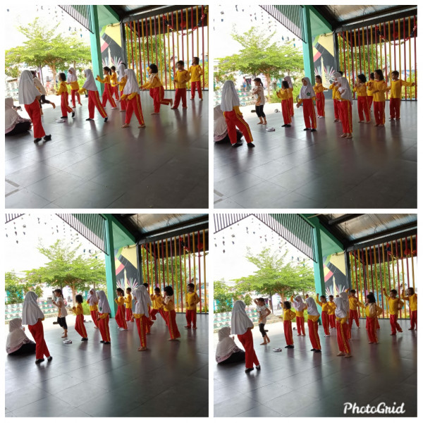 Latihan menari "Menanam Jagung" SDN 011 kelas 3..