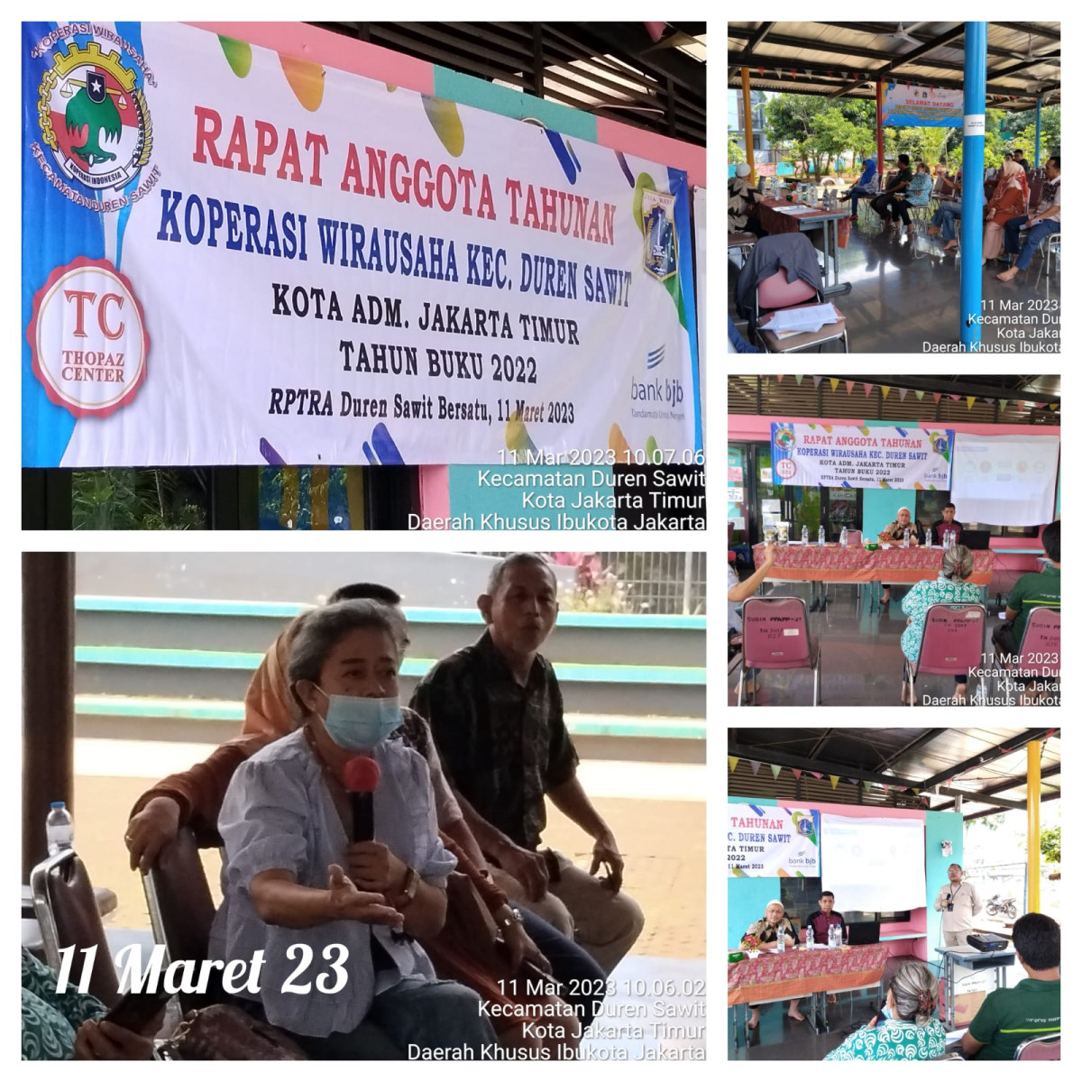 rapat anggota tahunan koprasi wirausaha kecamatan  Duren sawit