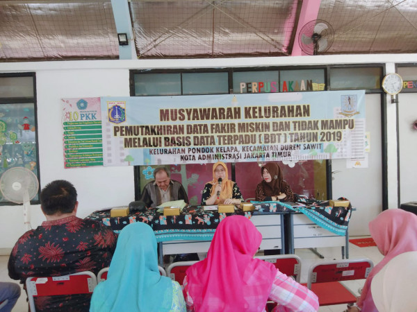 Sambutan dari lurah pondok kelapa