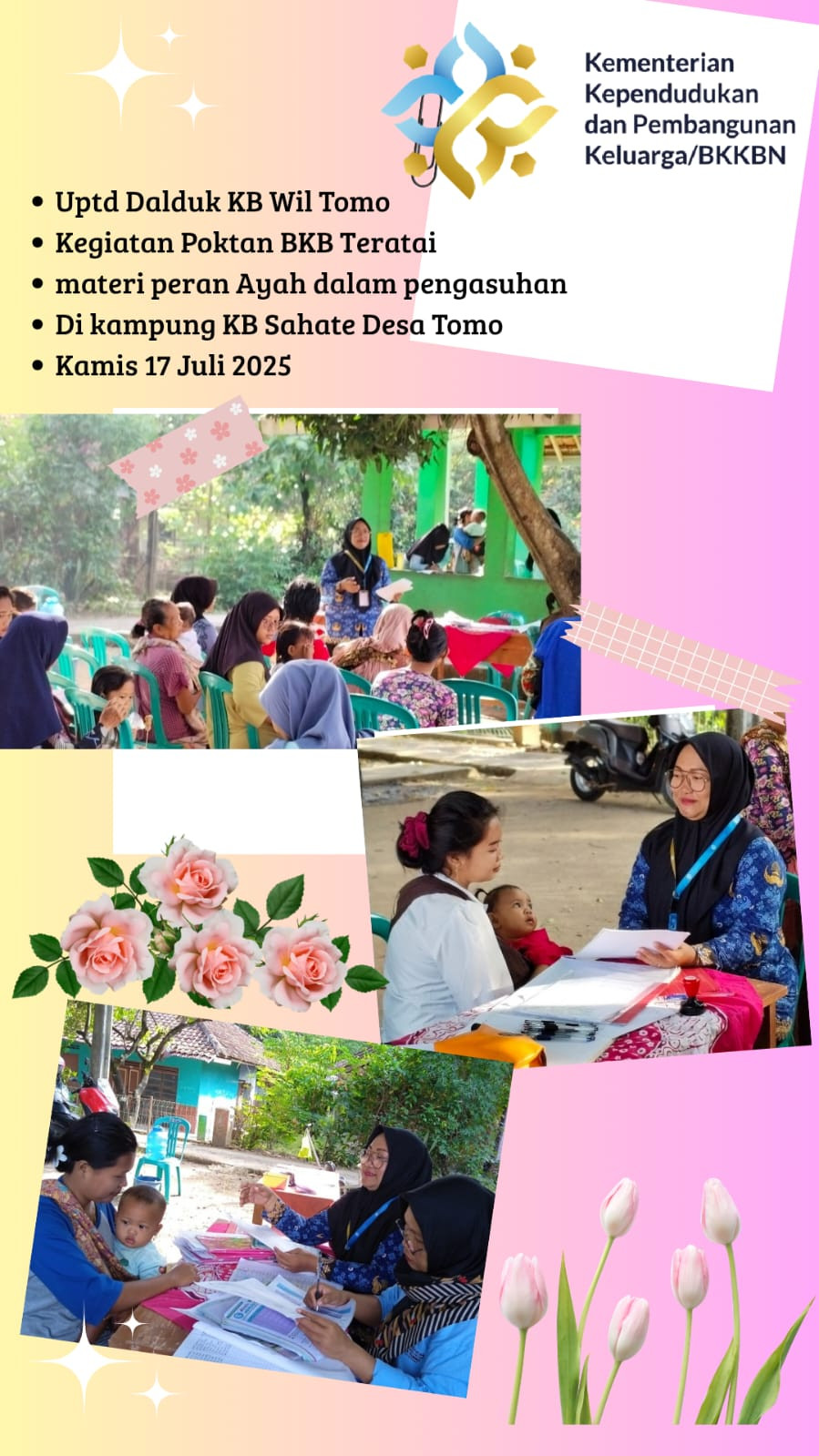 Pertemuan pokja kampung kb melalui pertemuan poktan BKB