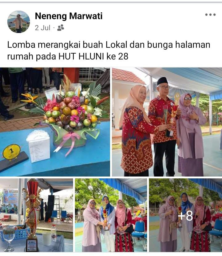 Juara 1 merangkai buah lokal