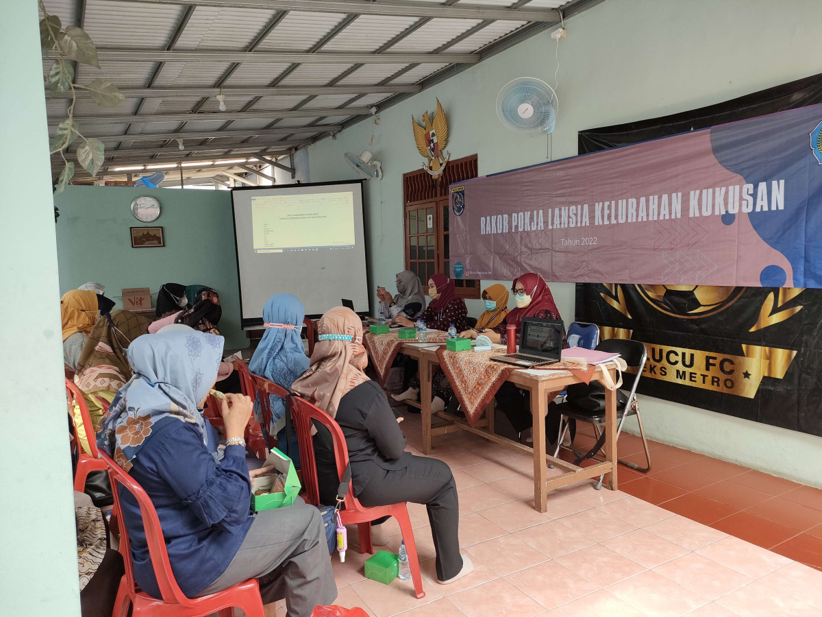 Rakor Pokja lansia kelurahan kukusan