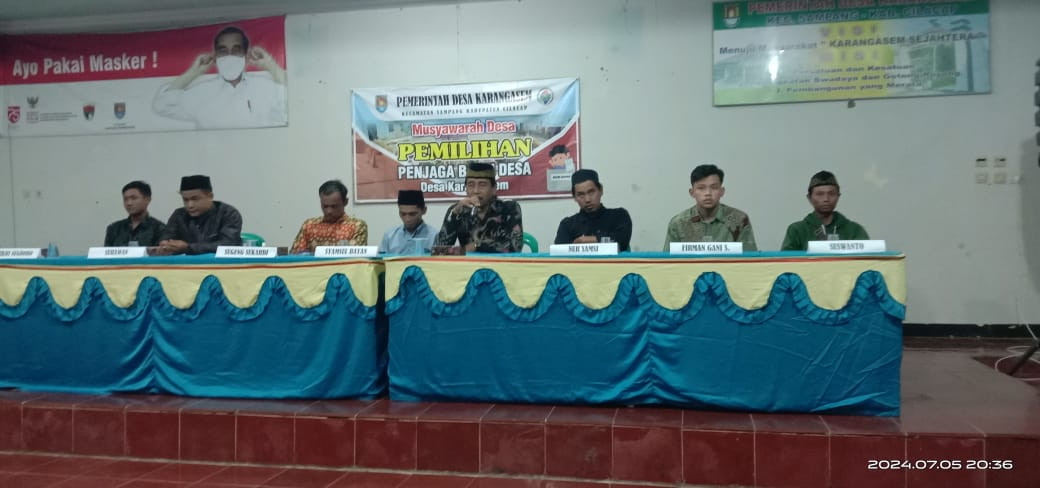 Musyawarah Desa Pemilihan Penjaga Balai Desa Karangasem