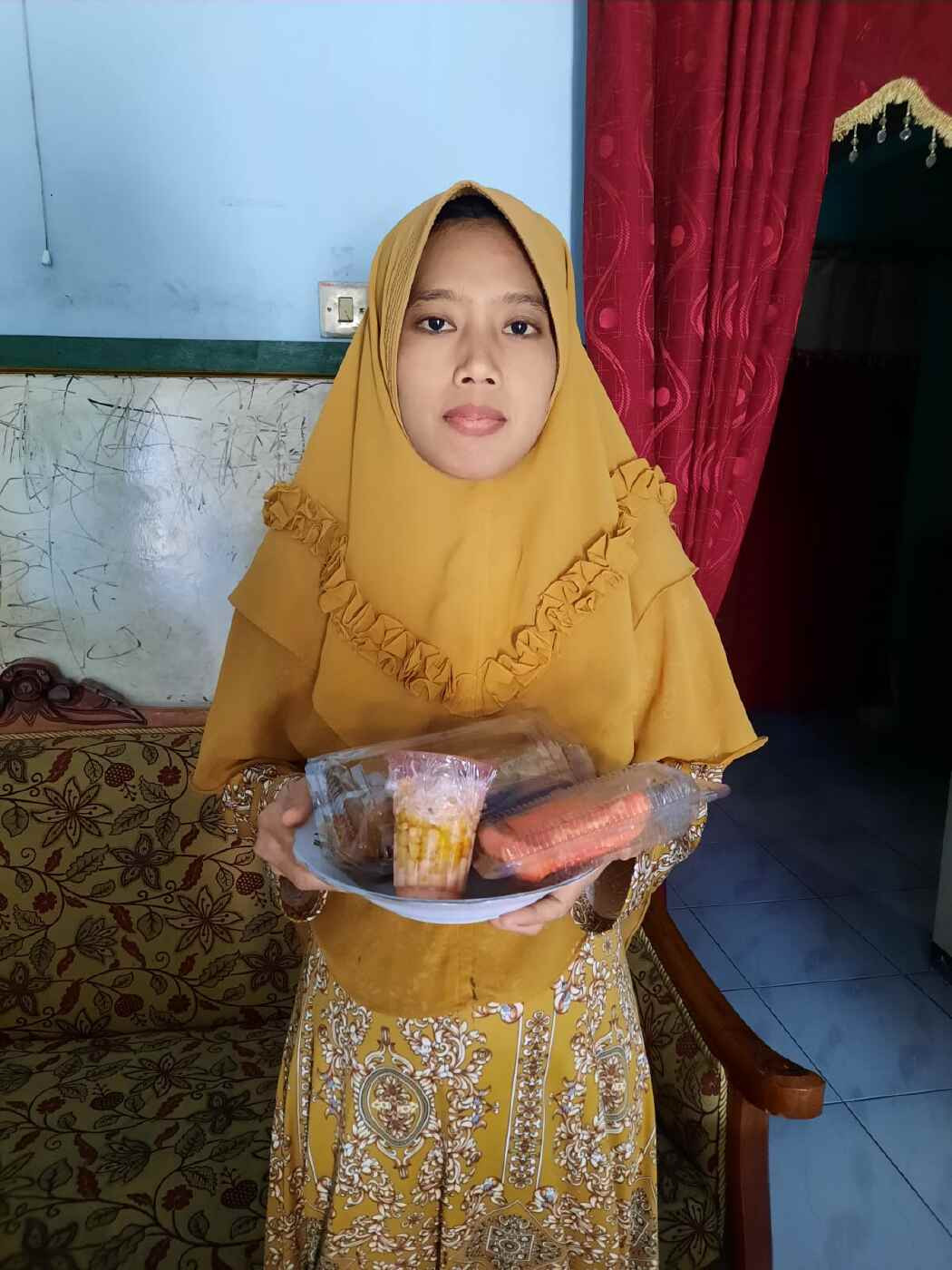 PMT Ibu Hamil KEK Hari Ke-27 dengan menu Lumpia Sayur, Jasuke, dan Pepaya