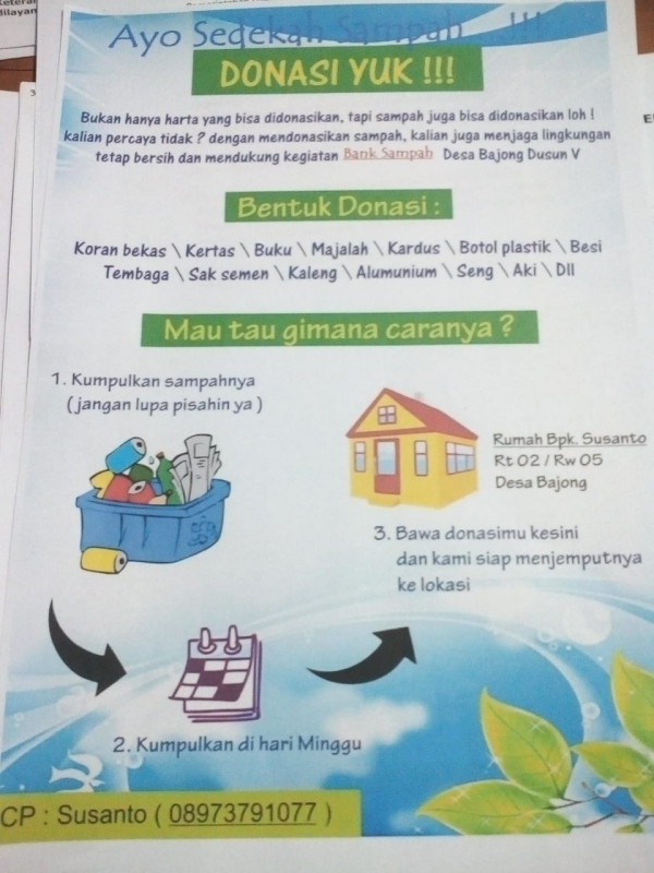 tampak belakang leaflet