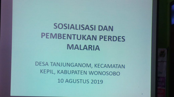 Sosialisasi dan pembentukan Perdes Malaria