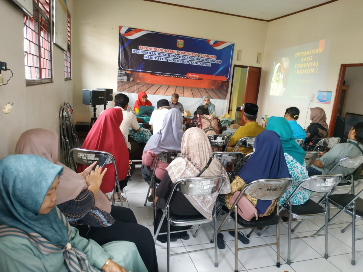 SOSIALISASI BASIS KOMUNITAS (BASKOM) KELURAHAN BUMIRESO