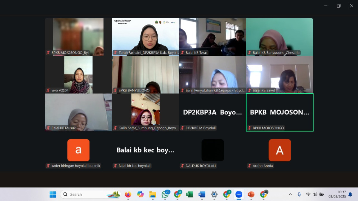 Workshop dan simulasi website kampung KB