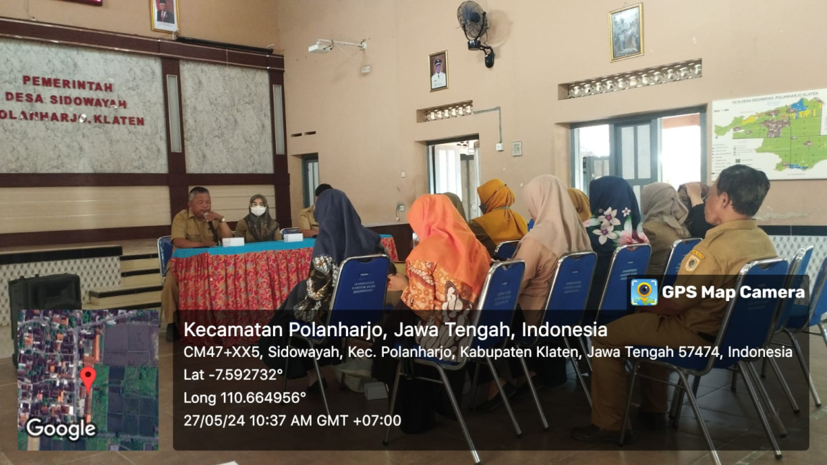 Pertemuan Pokja Kampung KB Kencana Bahagia, dalam rangka Pembahasan Masalah dan Potensi Desa sebagai dasar penyusunan RKM ( Rencana Kegiatan Masyarakat)