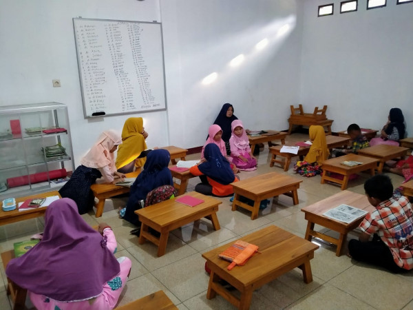 TPQ rutin kampung KB berseri dilaksanakan tiga kali dalam satu minggu sebagai kegiatan positif anak anak disore hari