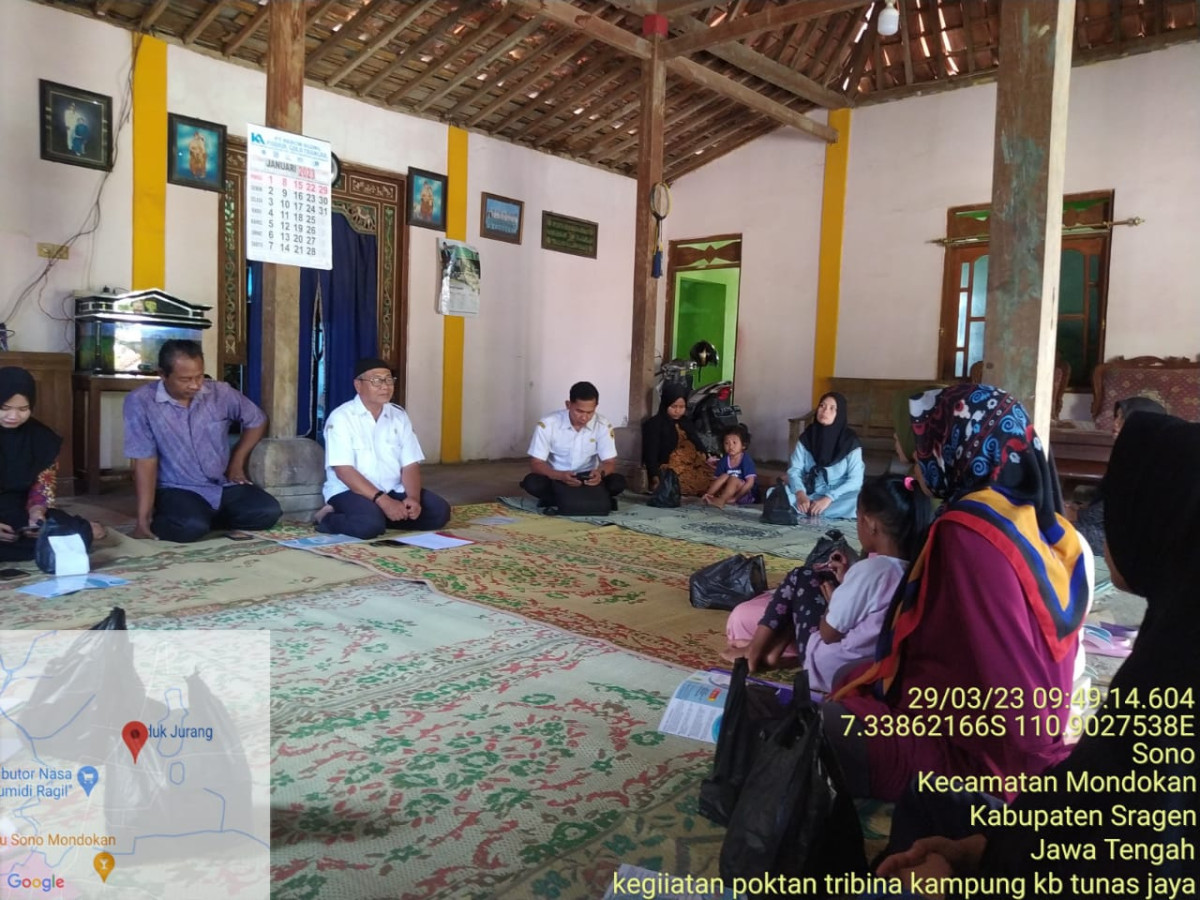 Kegiatan ketahanan keluarga berbasis kegiatan tribina di kampung kb