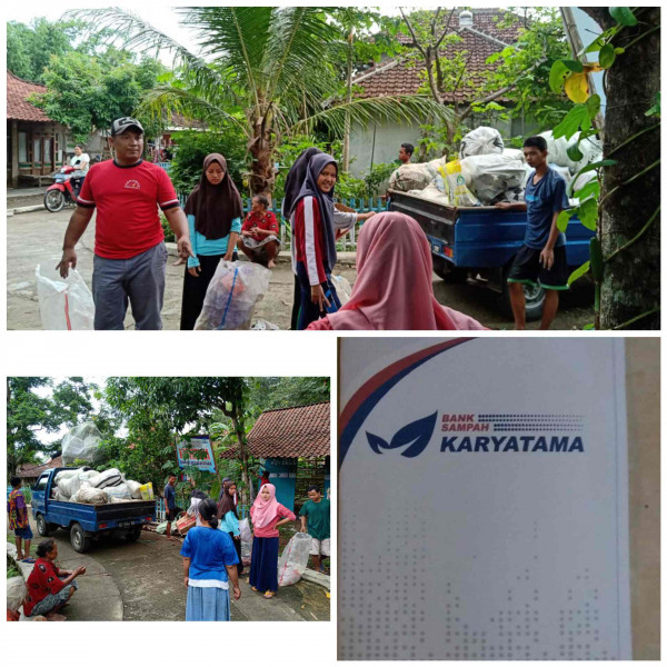 Louncing buku tabungan bank sampah Karyatama kampung kb barayatama desa juwok kecamatan sukodono 