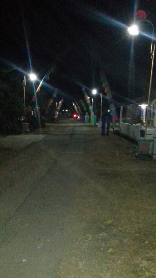 persiapan malam hari menjelang pencanangan kampung kb