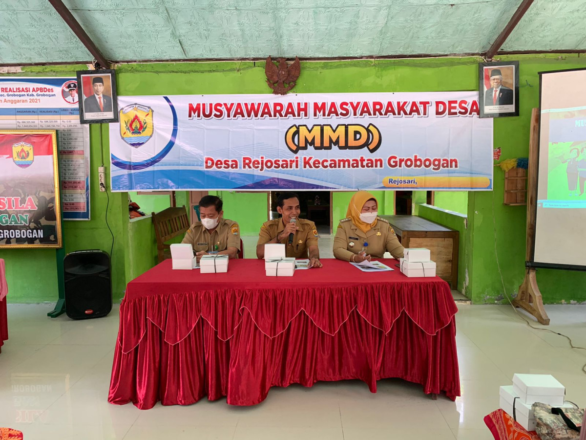 Musyawarah Masyarakat Desa ( MMD) Desa Rejosari Bulan Agustus 2022