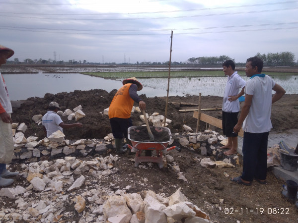 Bekerja didampingi Kepala Dusun Pulorejo