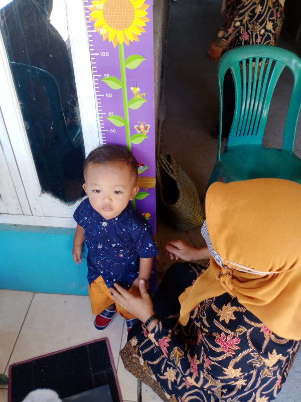 Balita diukur tinggi badan