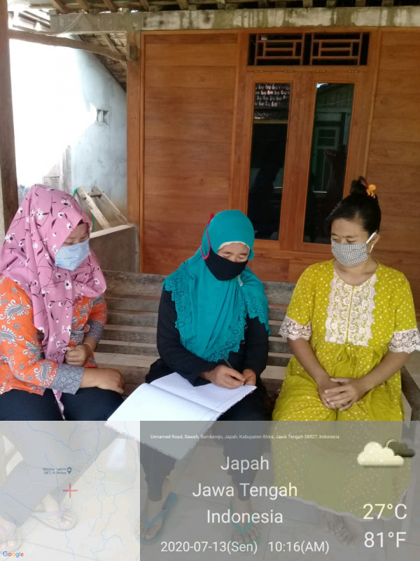 Pendataan Pasangan Usia Subur Oleh PPKBD Desa Sumberejo Kec Japah